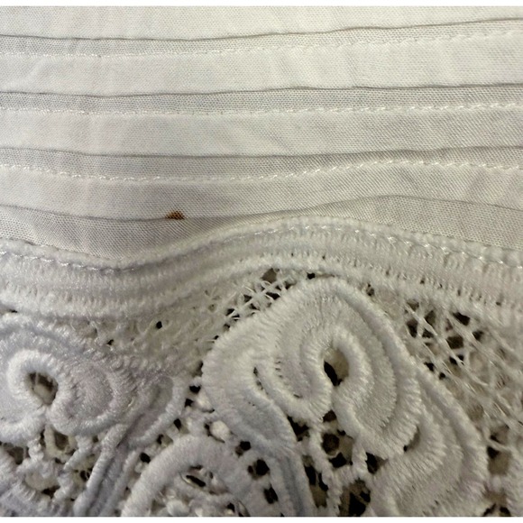 Solitaire Skirt Womens Medium White Lace Layered Crochet Midi Boho Lined Cottage - Picture 7 of 7